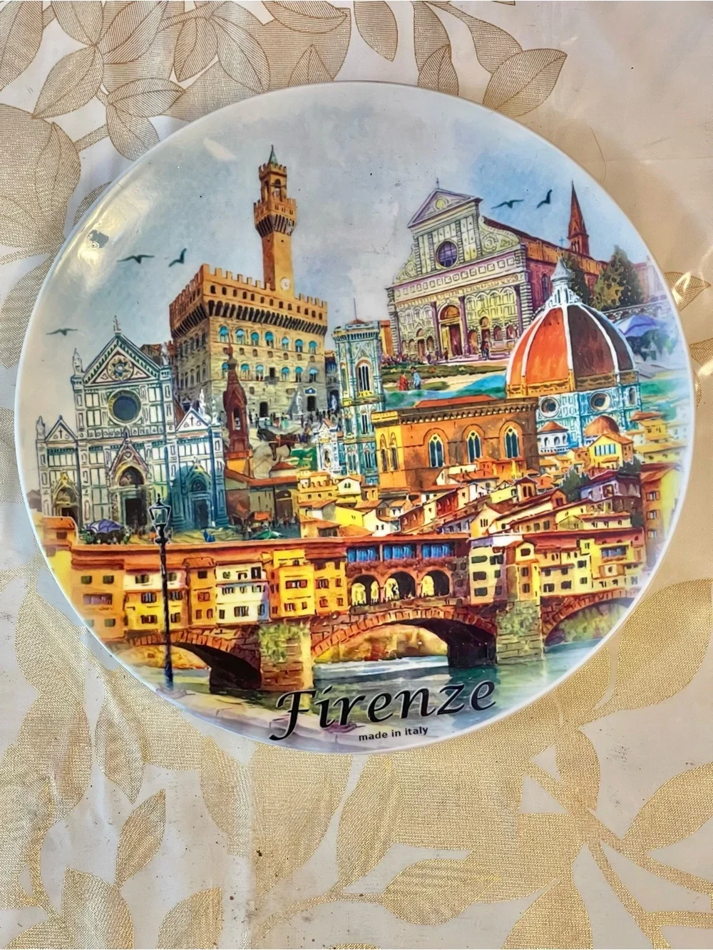 Firenze Florence ITALY souvenir CERAMIC plate Platter